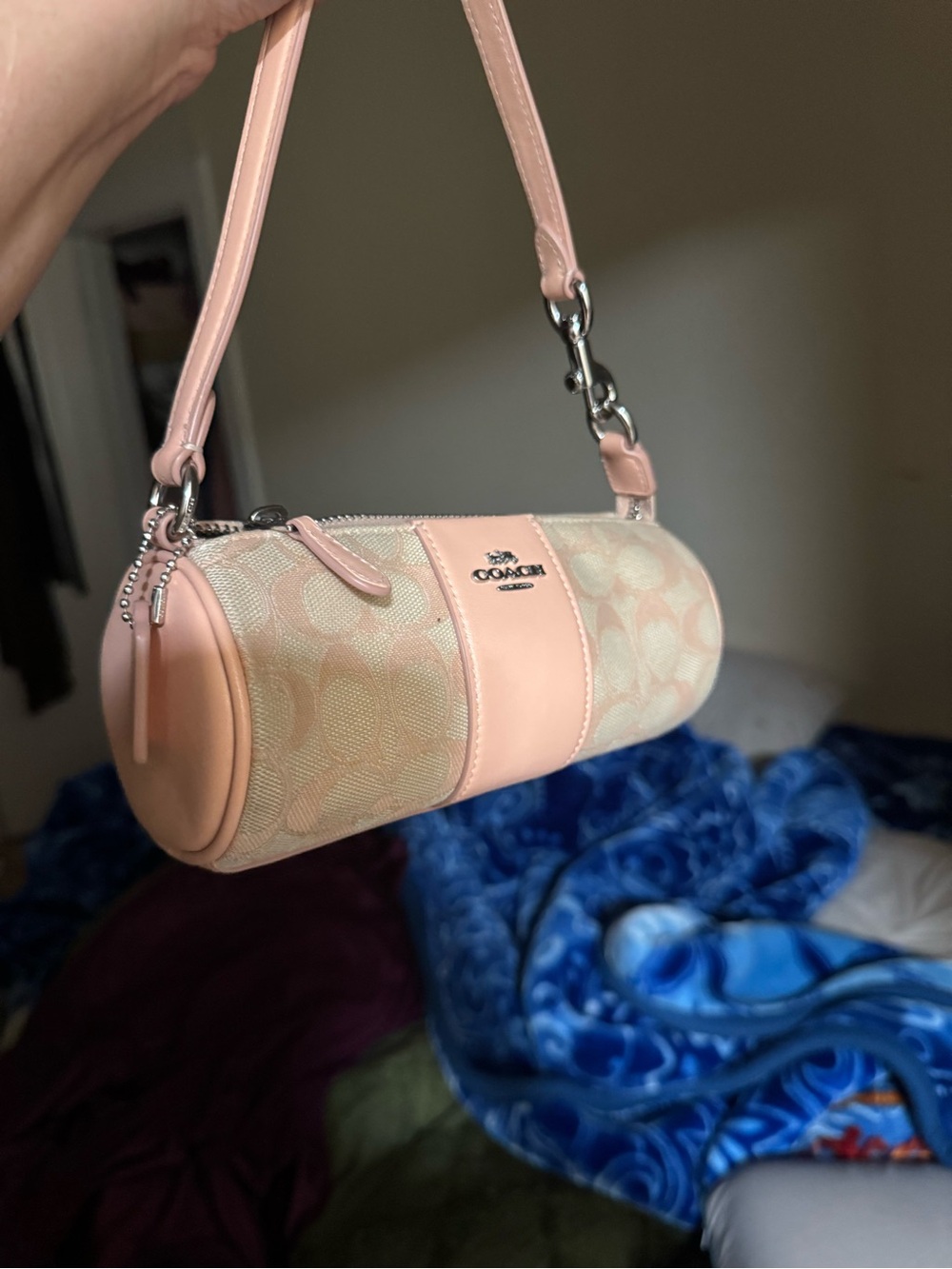 Coach nolita barrel Pink Signature Canvas Bag